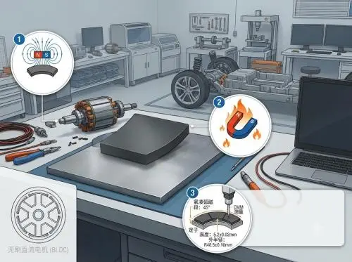 Precision motor magnet segment Precision motor magnet segment
