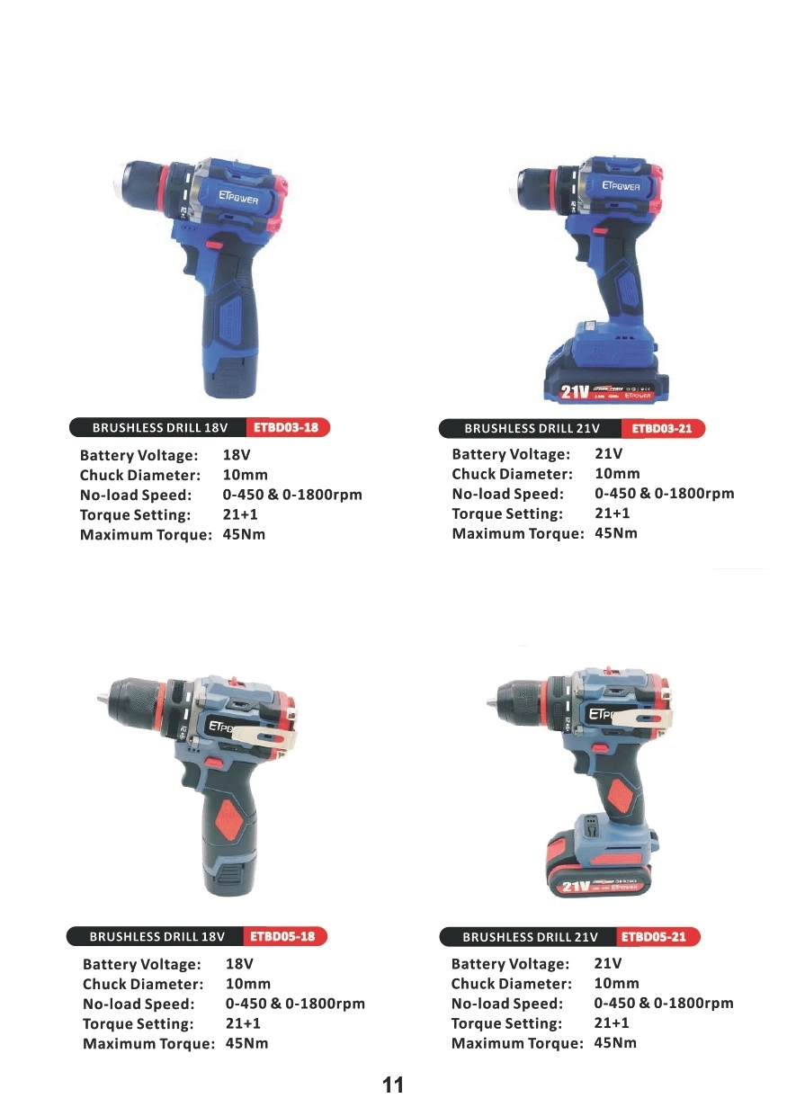 Power Tools Product Catalog