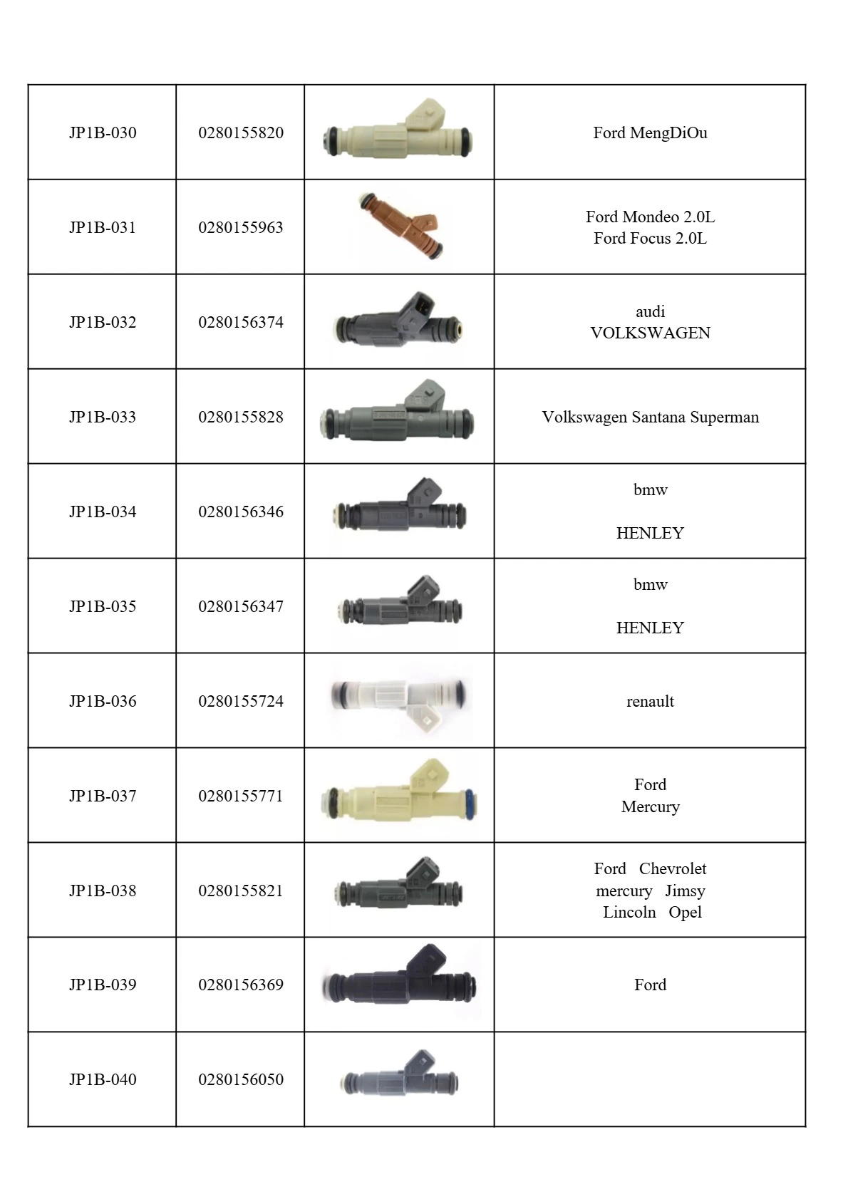 fuel injectors